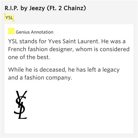 ysl definition|ysl rico meaning.